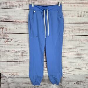 Figs Womens Zamora Scrub Pants Size Med T Ceil Blue Jogger Medical Dental Vet
